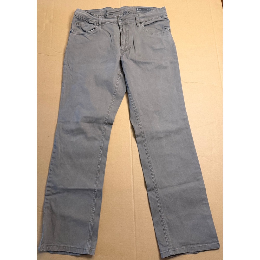 Matix Gripper Slim Straight Pants Mens 32x30 Grey Twill Chino Trousers